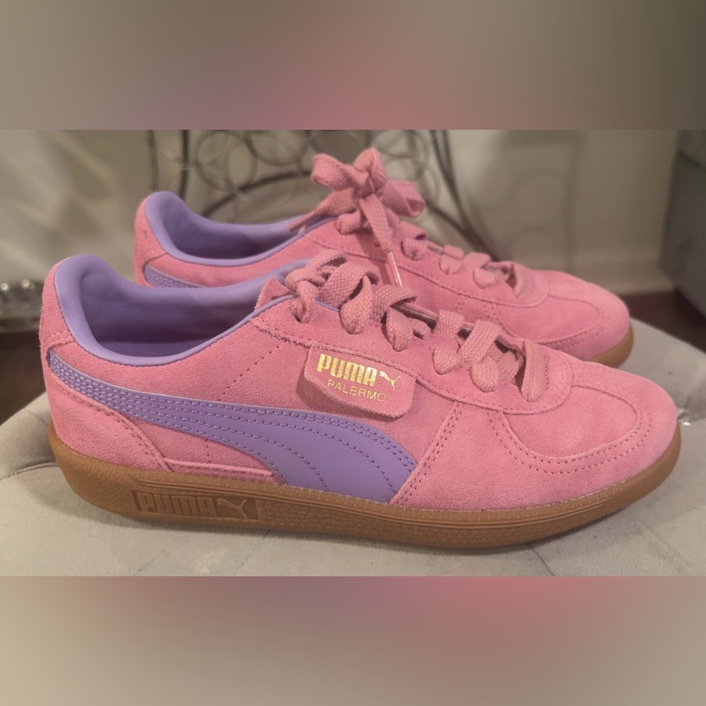 Puma Women's Pink and Purple Sneakers Size 6 Excellent Condition Box Included - Picture 4 of 4
